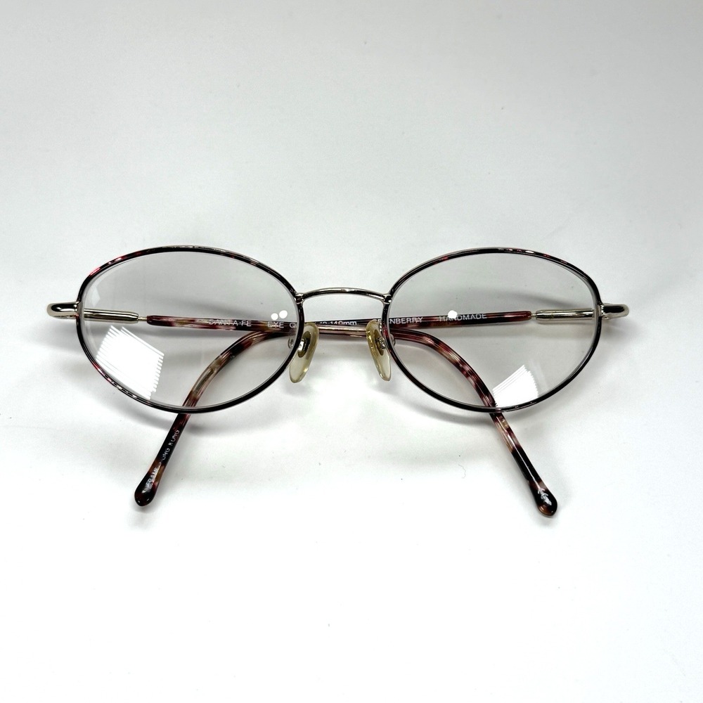 LAURA ASHLEY Santa Fe Eye Q Eyeglasses Frame Only 51-19-140 Cranberry Handmade